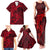 Polynesian Dolphin Valentine Day Family Matching Tank Maxi Dress and Hawaiian Shirt Hibiscus and Tribal Tattoo Red Style LT03 - Polynesian Pride