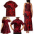 Polynesian Dolphin Valentine Day Family Matching Tank Maxi Dress and Hawaiian Shirt Hibiscus and Tribal Tattoo Red Style LT03 - Polynesian Pride