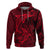 Polynesian Dolphin Valentine Day Hoodie Hibiscus and Tribal Tattoo Red Style LT03 Pullover Hoodie Red - Polynesian Pride