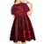 Polynesian Dolphin Valentine Day Kid Short Sleeve Dress Hibiscus and Tribal Tattoo Red Style LT03 - Polynesian Pride