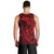 Polynesian Dolphin Valentine Day Men Tank Top Hibiscus and Tribal Tattoo Red Style LT03 - Polynesian Pride