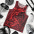 Polynesian Dolphin Valentine Day Men Tank Top Hibiscus and Tribal Tattoo Red Style LT03 - Polynesian Pride