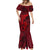 Polynesian Dolphin Valentine Day Mermaid Dress Hibiscus and Tribal Tattoo Red Style LT03 - Polynesian Pride