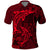 Polynesian Dolphin Valentine Day Polo Shirt Hibiscus and Tribal Tattoo Red Style LT03 Red - Polynesian Pride