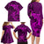 Polynesian Dolphin Valentine Day Family Matching Long Sleeve Bodycon Dress and Hawaiian Shirt Hibiscus and Tribal Tattoo Pink Style LT03 - Polynesian Pride