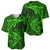 Polynesian Dolphin Valentine Day Baseball Jersey Hibiscus and Tribal Tattoo Green Style LT03 - Polynesian Pride