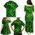 Polynesian Dolphin Valentine Day Family Matching Puletasi and Hawaiian Shirt Hibiscus and Tribal Tattoo Green Style LT03 - Polynesian Pride