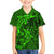 Polynesian Dolphin Valentine Day Family Matching Puletasi and Hawaiian Shirt Hibiscus and Tribal Tattoo Green Style LT03 Son's Shirt Green - Polynesian Pride