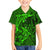 Polynesian Dolphin Valentine Day Family Matching Short Sleeve Bodycon Dress and Hawaiian Shirt Hibiscus and Tribal Tattoo Green Style LT03 Son's Shirt Green - Polynesian Pride