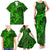 Polynesian Dolphin Valentine Day Family Matching Tank Maxi Dress and Hawaiian Shirt Hibiscus and Tribal Tattoo Green Style LT03 - Polynesian Pride