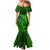 Polynesian Dolphin Valentine Day Mermaid Dress Hibiscus and Tribal Tattoo Green Style LT03 - Polynesian Pride