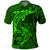 Polynesian Dolphin Valentine Day Polo Shirt Hibiscus and Tribal Tattoo Green Style LT03 Green - Polynesian Pride