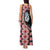 Red Taniko Motif Aotearoa Manaia and Silver Fern Tank Maxi Dress