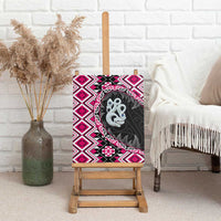 Pink Taniko Motif Aotearoa Manaia and Silver Fern Canvas Wall Art LT03 - Polynesian Pride