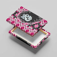 Pink Taniko Motif Aotearoa Manaia and Silver Fern Canvas Wall Art LT03 - Polynesian Pride