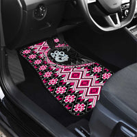 Pink Taniko Motif Aotearoa Manaia and Silver Fern Car Mats LT03 - Polynesian Pride