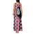 Pink Taniko Motif Aotearoa Manaia and Silver Fern Tank Maxi Dress