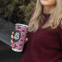 Pink Taniko Motif Aotearoa Manaia and Silver Fern Tumbler Cup LT03 - Polynesian Pride