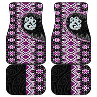 Purple Taniko Motif Aotearoa Manaia and Silver Fern Car Mats LT03 - Polynesian Pride