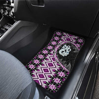 Purple Taniko Motif Aotearoa Manaia and Silver Fern Car Mats LT03 - Polynesian Pride