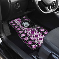 Purple Taniko Motif Aotearoa Manaia and Silver Fern Car Mats LT03 - Polynesian Pride