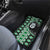 Green Taniko Motif Aotearoa Manaia and Silver Fern Car Mats