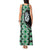 Green Taniko Motif Aotearoa Manaia and Silver Fern Tank Maxi Dress