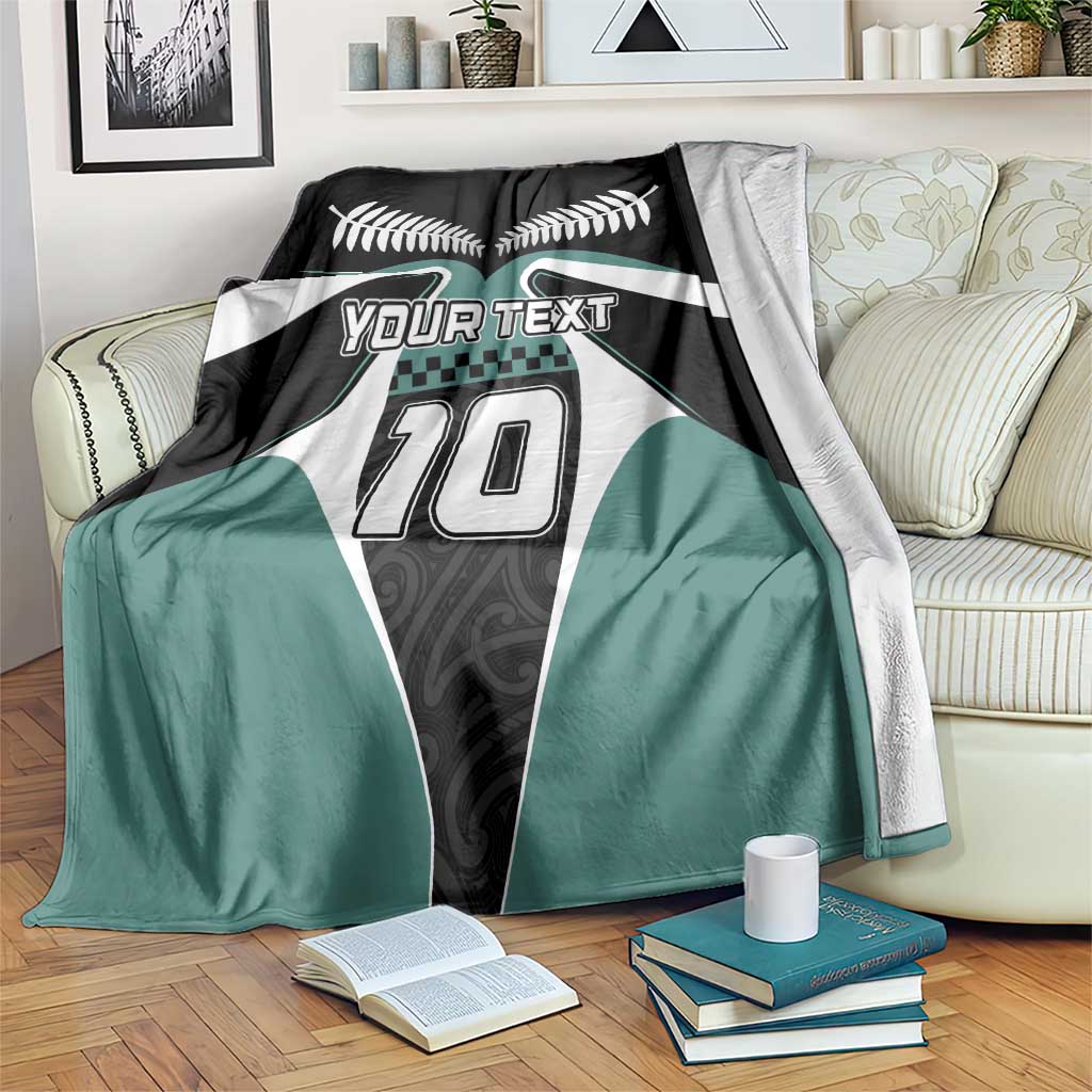 Custom New Zealand Bicycle 2025 Blanket LT03 Black-Teal - Polynesian Pride