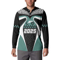 Custom New Zealand Bicycle 2025 Button Sweatshirt LT03 - Polynesian Pride