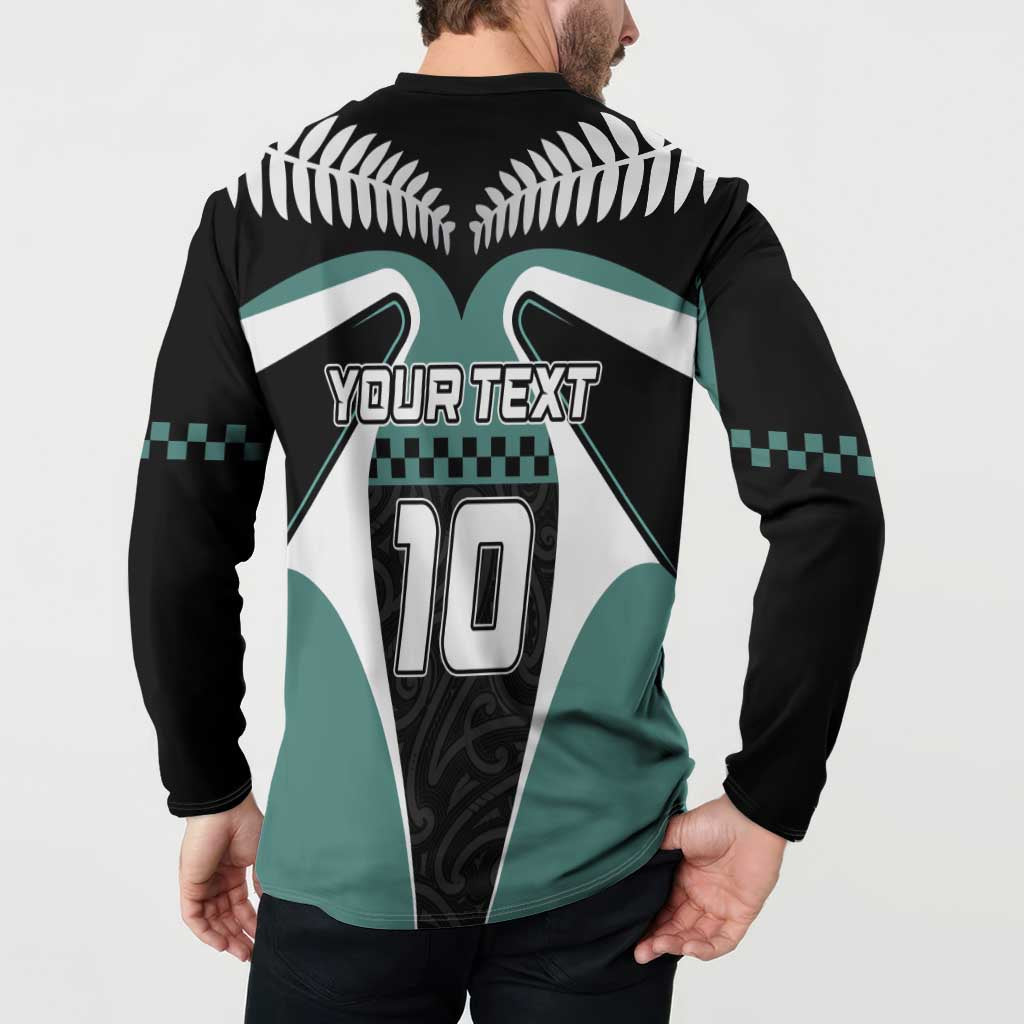 Custom New Zealand Bicycle 2025 Button Sweatshirt LT03 - Polynesian Pride