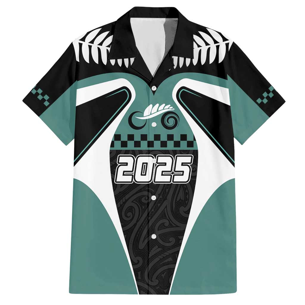 Custom New Zealand Bicycle 2025 Hawaiian Shirt LT03 Black-Teal - Polynesian Pride