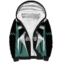 Custom New Zealand Bicycle 2025 Sherpa Hoodie LT03 Unisex Black-Teal - Polynesian Pride