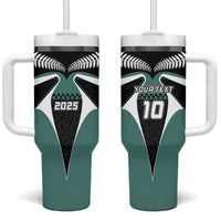 Custom New Zealand Bicycle 2025 Tumbler With Handle LT03 One Size: 40 oz Black-Teal - Polynesian Pride
