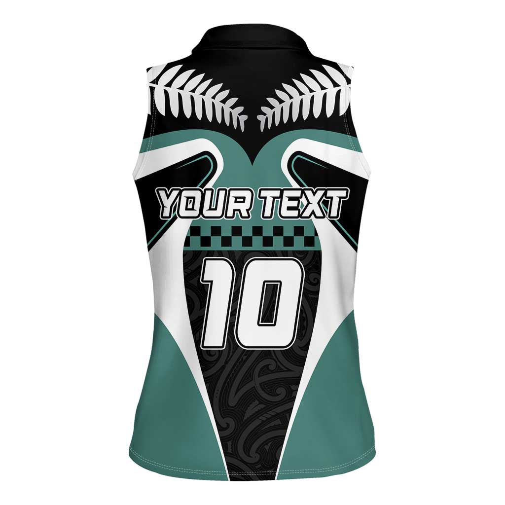 Custom New Zealand Bicycle 2025 Women Sleeveless Polo Shirt LT03 - Polynesian Pride
