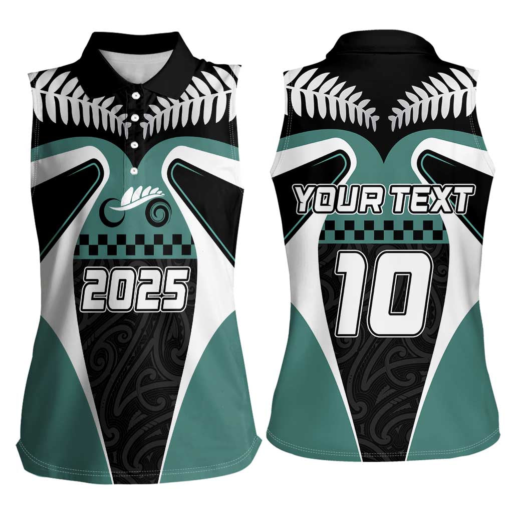 Custom New Zealand Bicycle 2025 Women Sleeveless Polo Shirt LT03 - Polynesian Pride