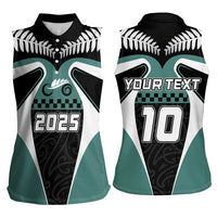 Custom New Zealand Bicycle 2025 Women Sleeveless Polo Shirt LT03 - Polynesian Pride