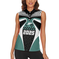 Custom New Zealand Bicycle 2025 Women Sleeveless Polo Shirt LT03 - Polynesian Pride