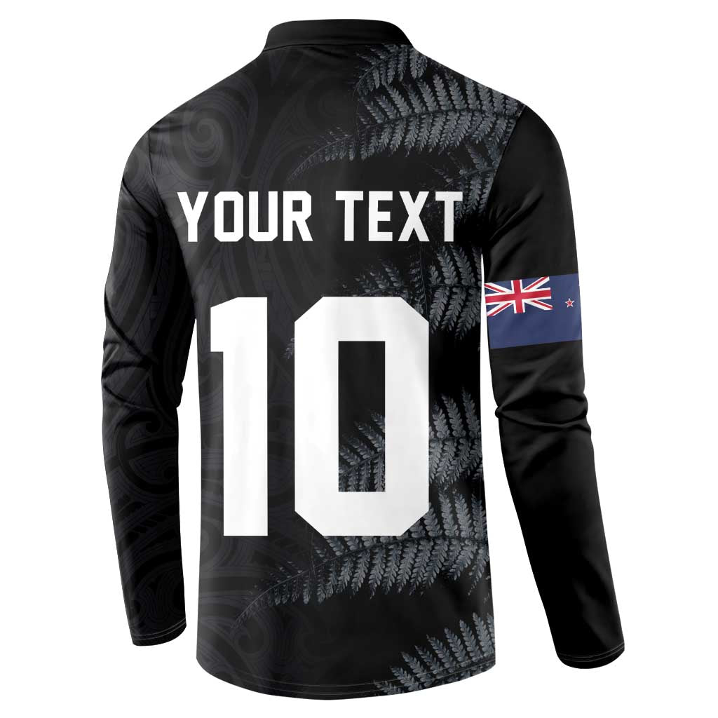Custom New Zealand Football-Towards World Cup 2026 Button Sweatshirt LT03 - Polynesian Pride