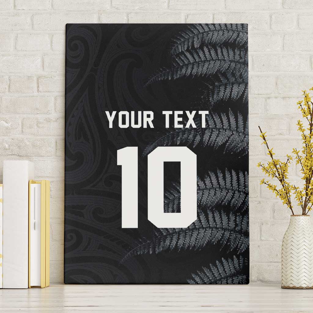 Custom New Zealand Football-Towards World Cup 2026 Canvas Wall Art LT03 Without Frame Black - Polynesian Pride
