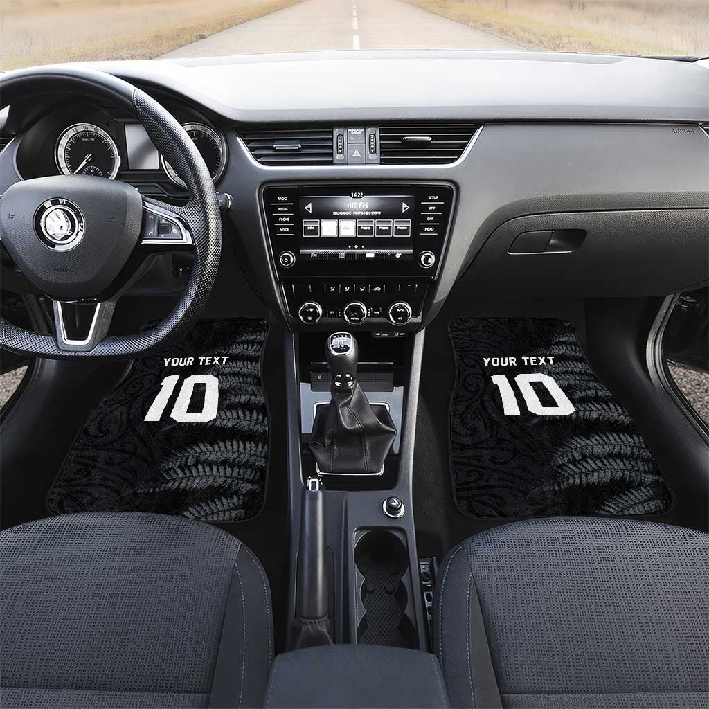 Custom New Zealand Football-Towards World Cup 2026 Car Mats LT03 Set 2pcs - Front Black - Polynesian Pride