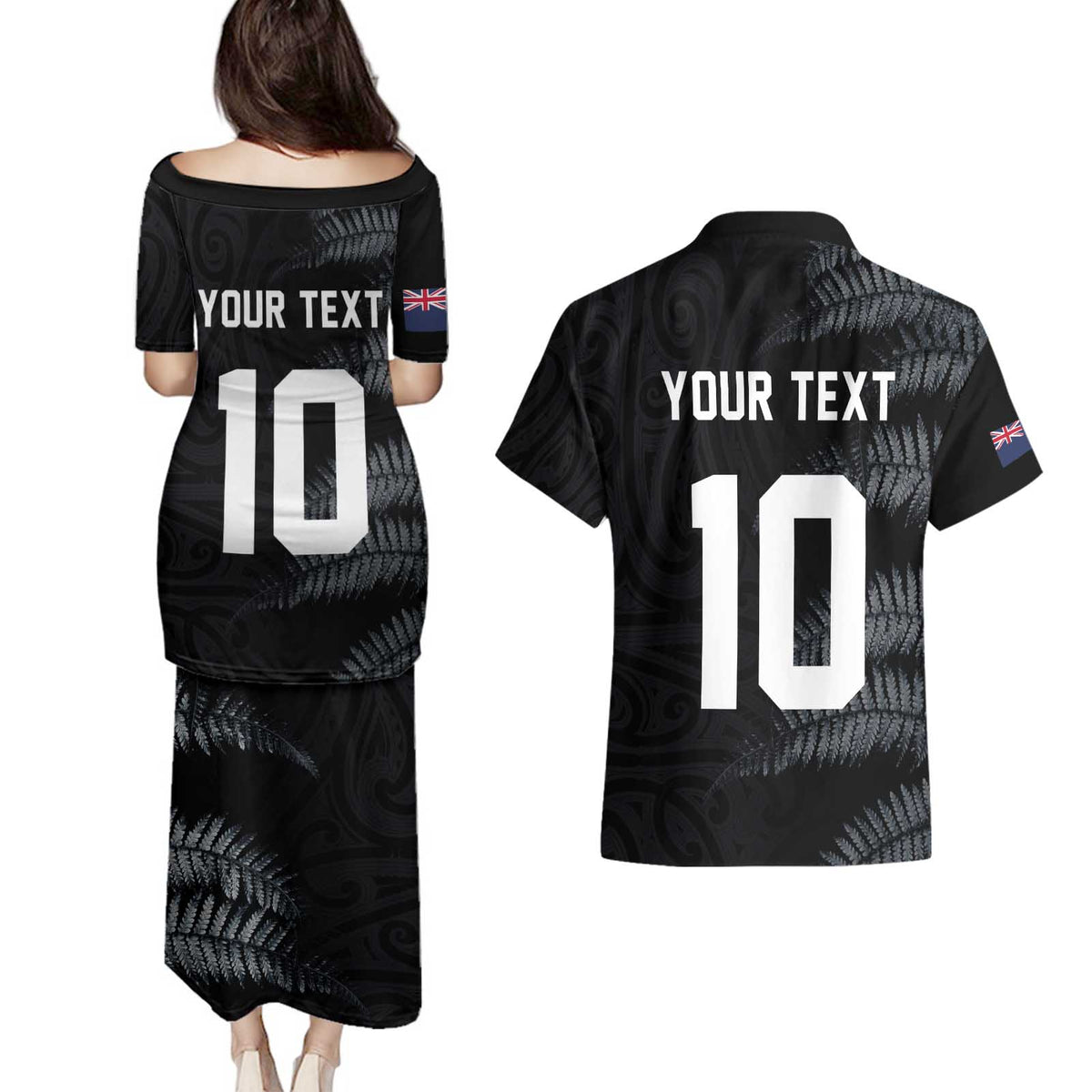 Custom New Zealand Football-Towards World Cup 2026 Couples Matching Puletasi and Hawaiian Shirt
