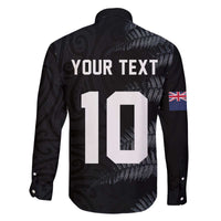 Custom New Zealand Football-Towards World Cup 2026 Family Matching Off The Shoulder Long Sleeve Dress and Hawaiian Shirt