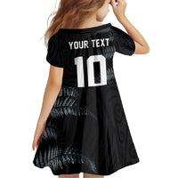 Custom New Zealand Football-Towards World Cup 2026 Family Matching Off Shoulder Maxi Dress and Hawaiian Shirt