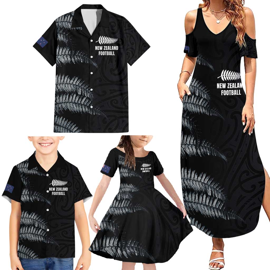 Custom New Zealand Football-Towards World Cup 2026 Family Matching Summer Maxi Dress and Hawaiian Shirt