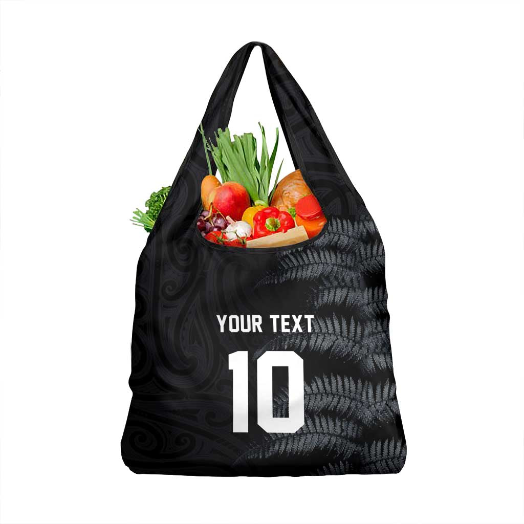 Custom New Zealand Football-Towards World Cup 2026 Grocery Bag LT03 1-pack One Size Black - Polynesian Pride