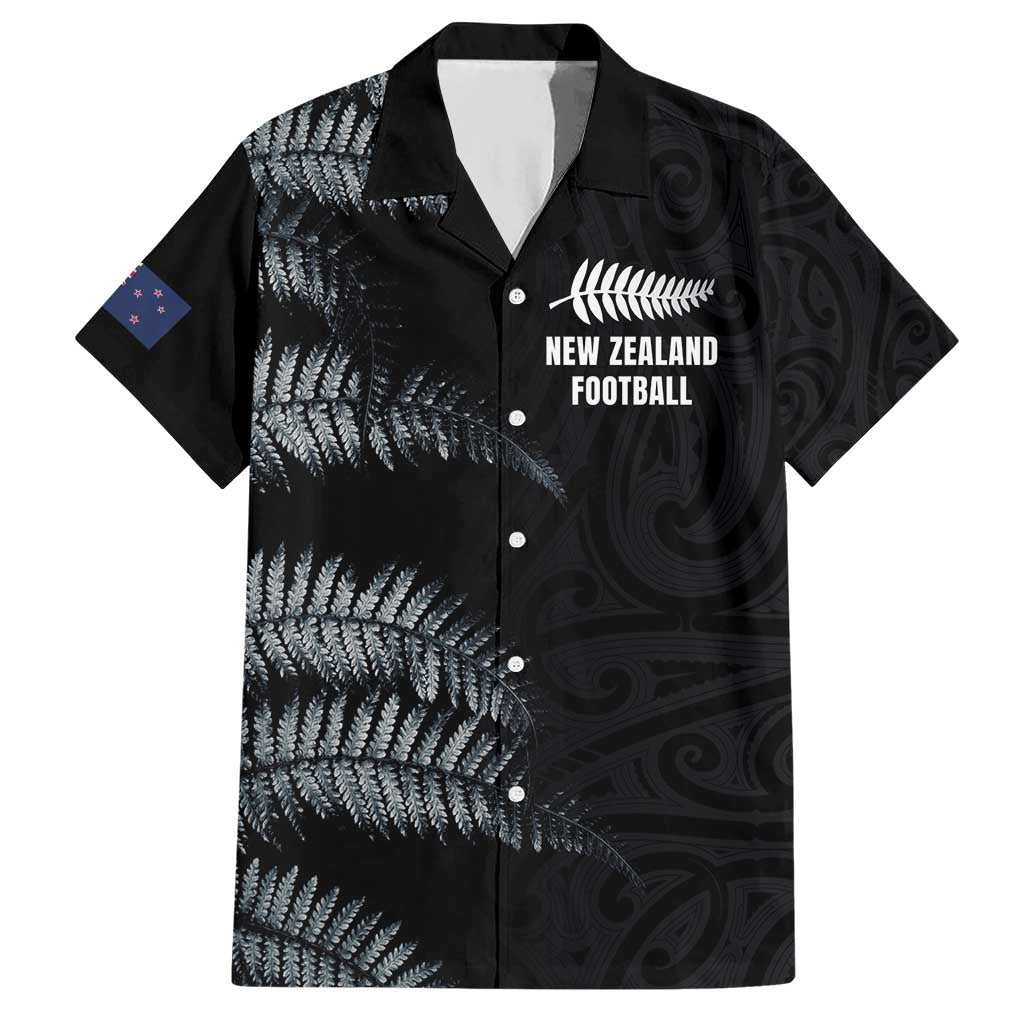 Custom New Zealand Football-Towards World Cup 2026 Hawaiian Shirt LT03 Black - Polynesian Pride