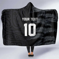 Custom New Zealand Football-Towards World Cup 2026 Hooded Blanket LT03 One Size Black - Polynesian Pride