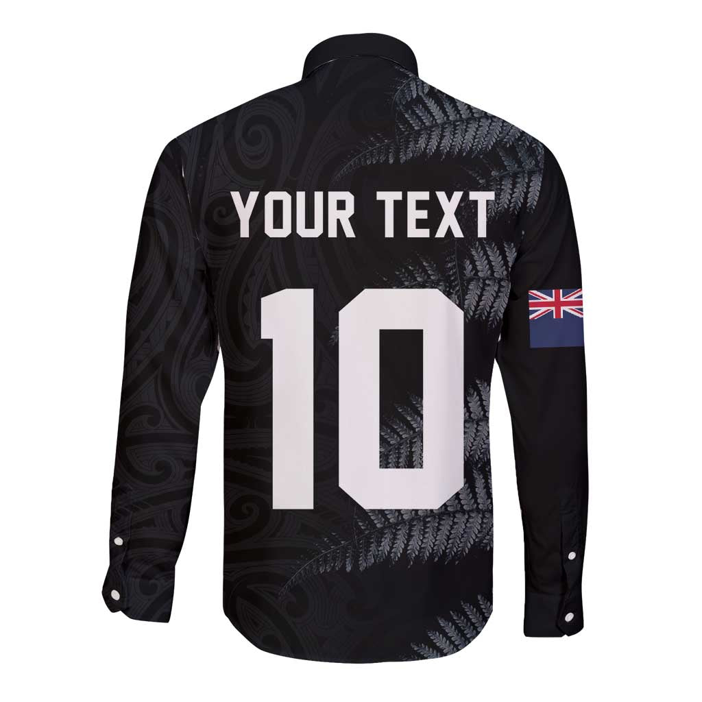 Custom New Zealand Football-Towards World Cup 2026 Long Sleeve Button Shirt LT03 - Polynesian Pride