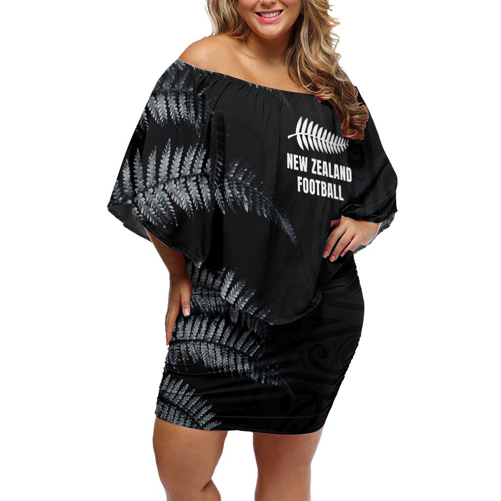Custom New Zealand Football-Towards World Cup 2026 Off Shoulder Short Dress
