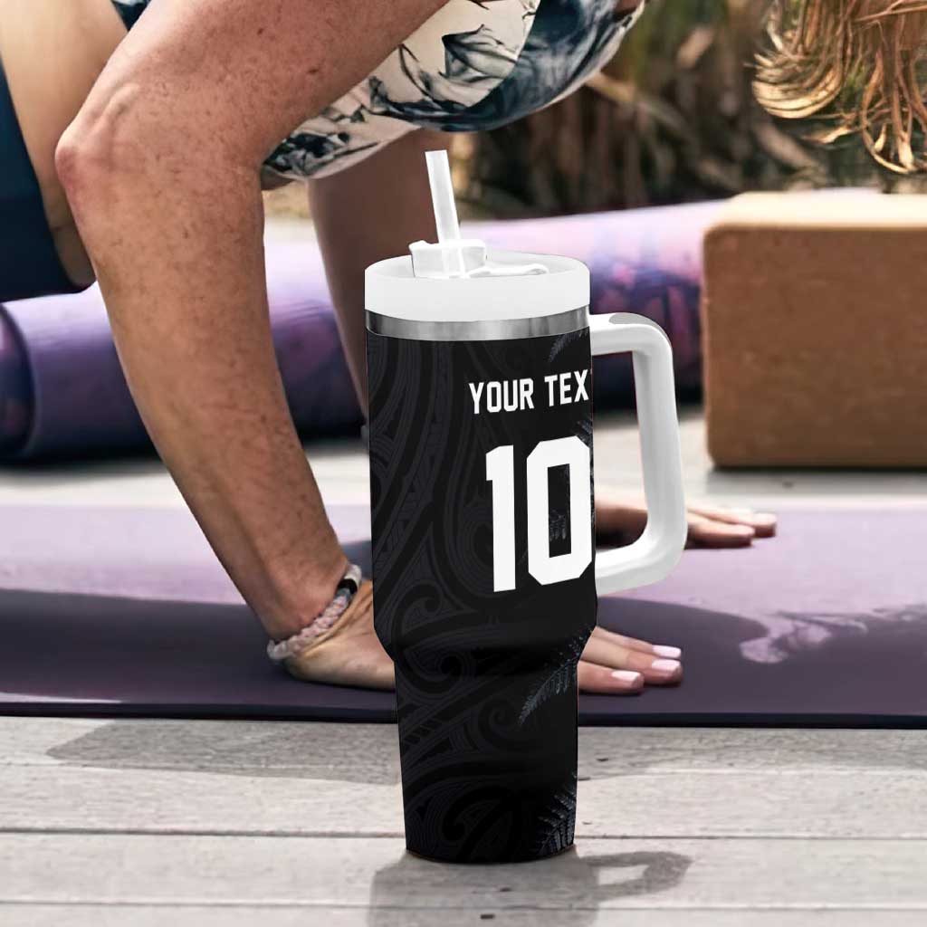 Custom New Zealand Football-Towards World Cup 2026 Tumbler With Handle LT03 - Polynesian Pride